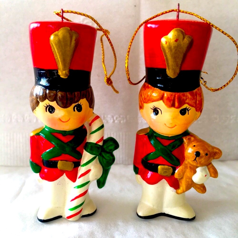 Vintage 2-Pack Christmas Soldier Nutcrackers 100% Resin